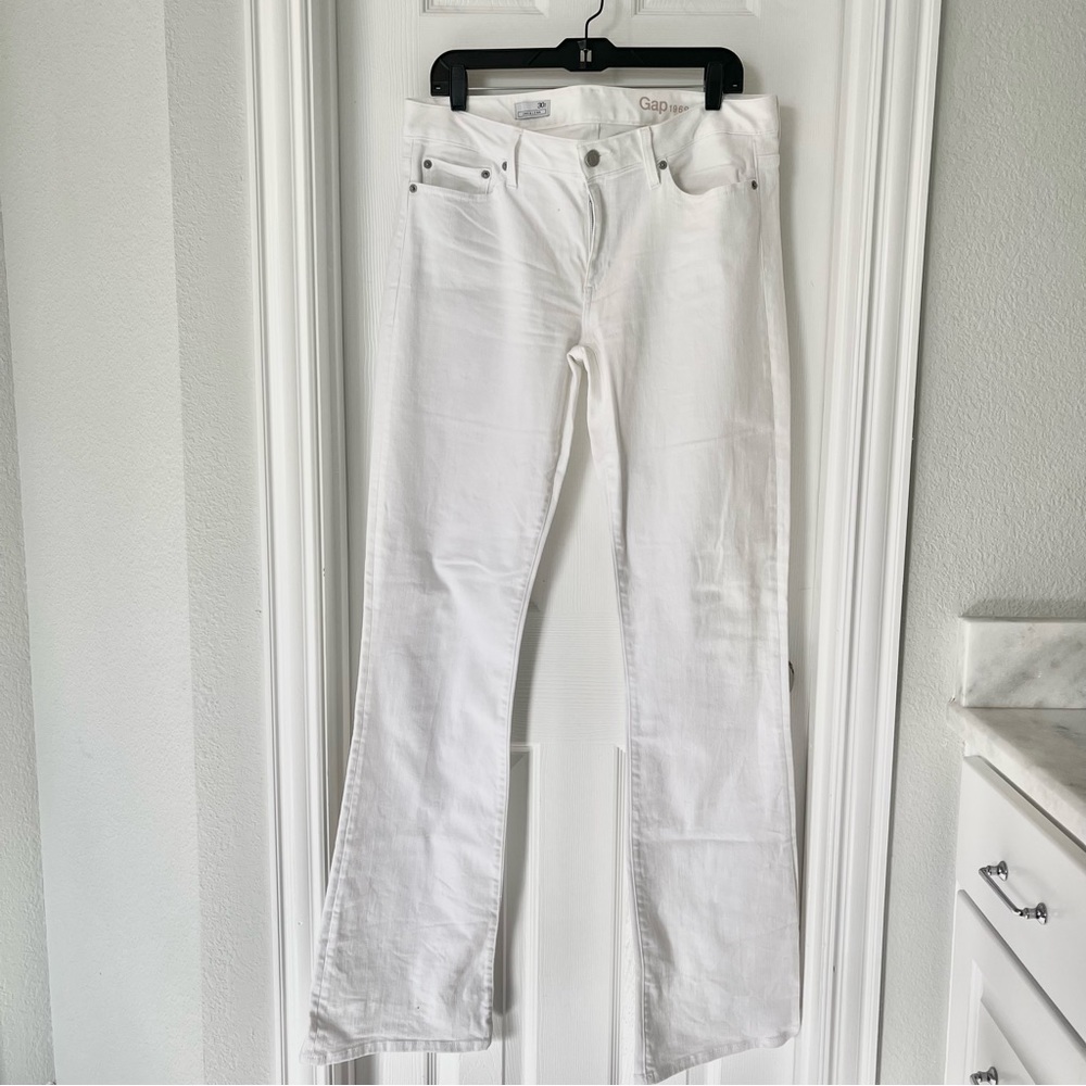 Gap White Long and Lean 30 Tall Bootcut Jeans